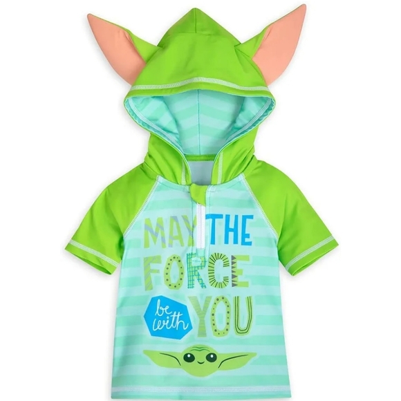 Disney Baby Yoda Star Wars Rash Gaurd Size 12-18 Months - Picture 1 of 5